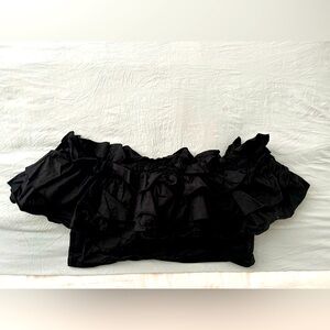 ASOS black off the shoulder ruffle top. Size: US medium